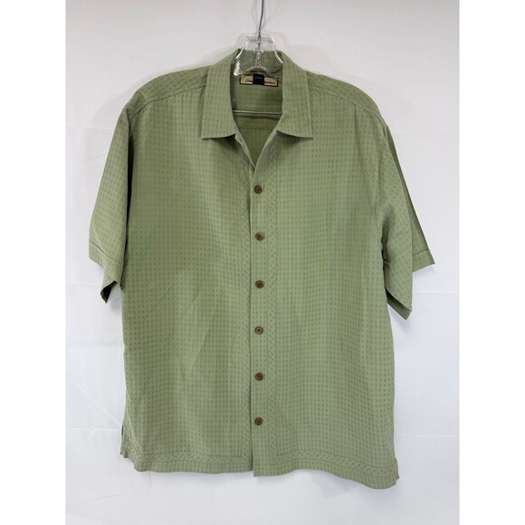 Vintage Tommy Bahama Button Down Men’s Size Small Green 100% Silk Size Small - Picture 1 of 3